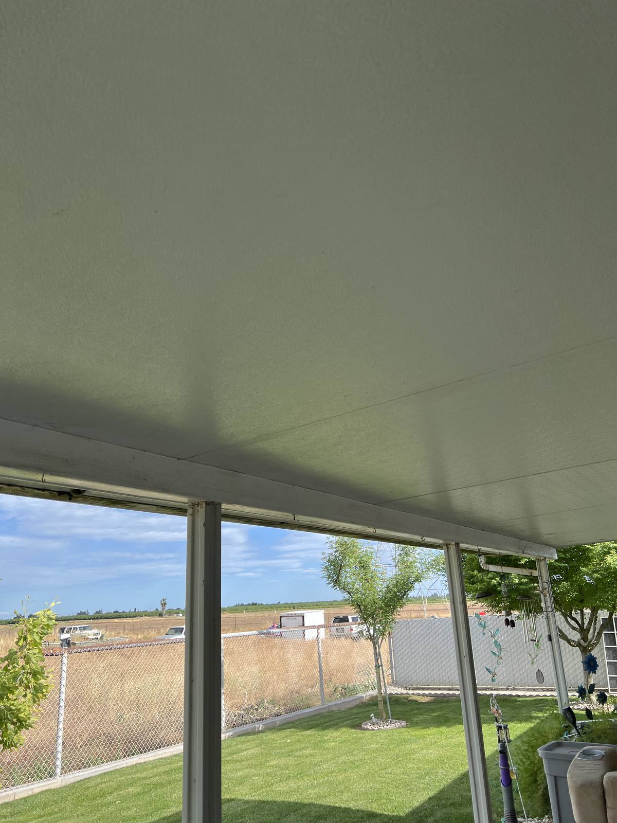 Clean exterior ceiling after Golden State Exterior Cleaning Fresno CA